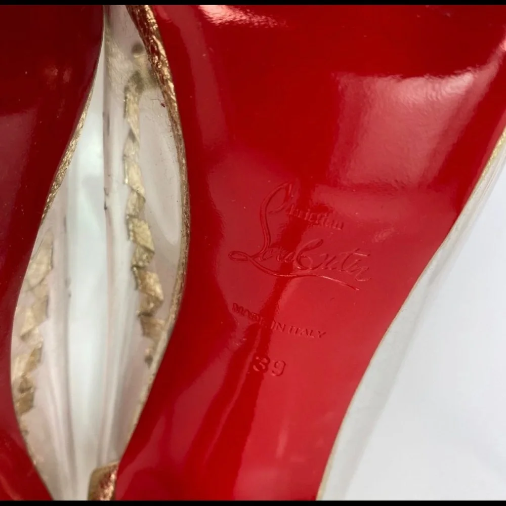 🔥Christian Louboutin Hargaret 120 Metallic PVC🔥 - Picture 6 of 6